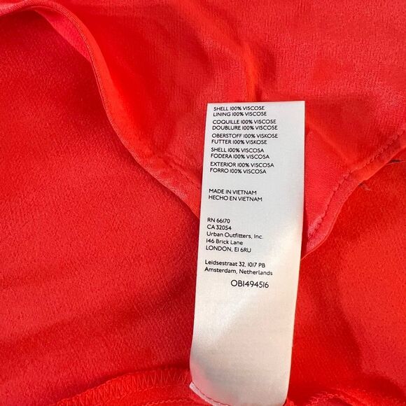 Anthropologie Maeve Red Open-Back Viscose Tie Waist Wrap Midi Dress XS - Picture 12 of 13